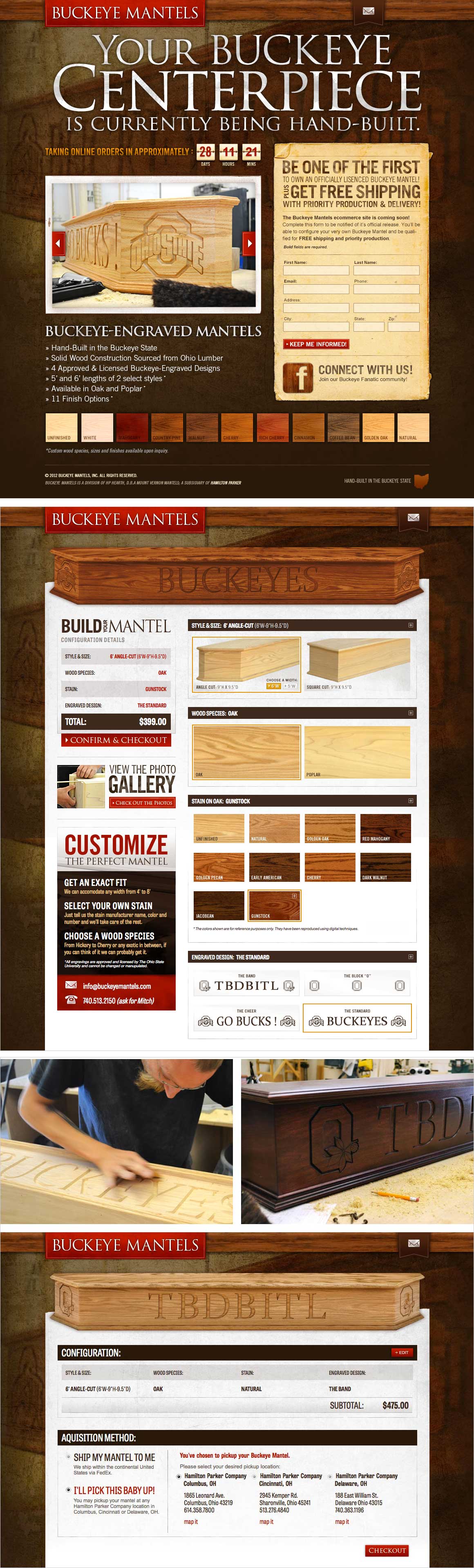 Buckeye Mantels Website Design
