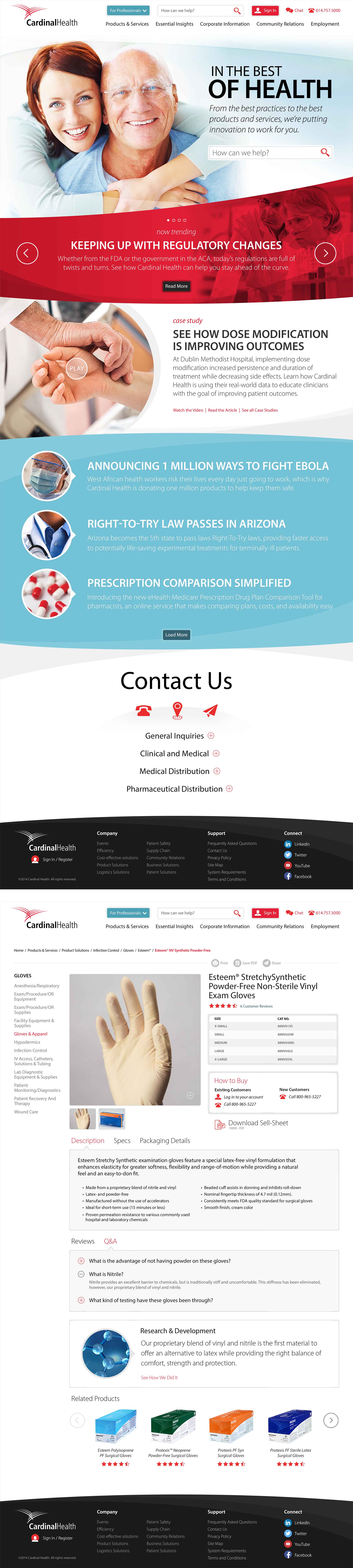 Cardinal Health Website Prototype Design
